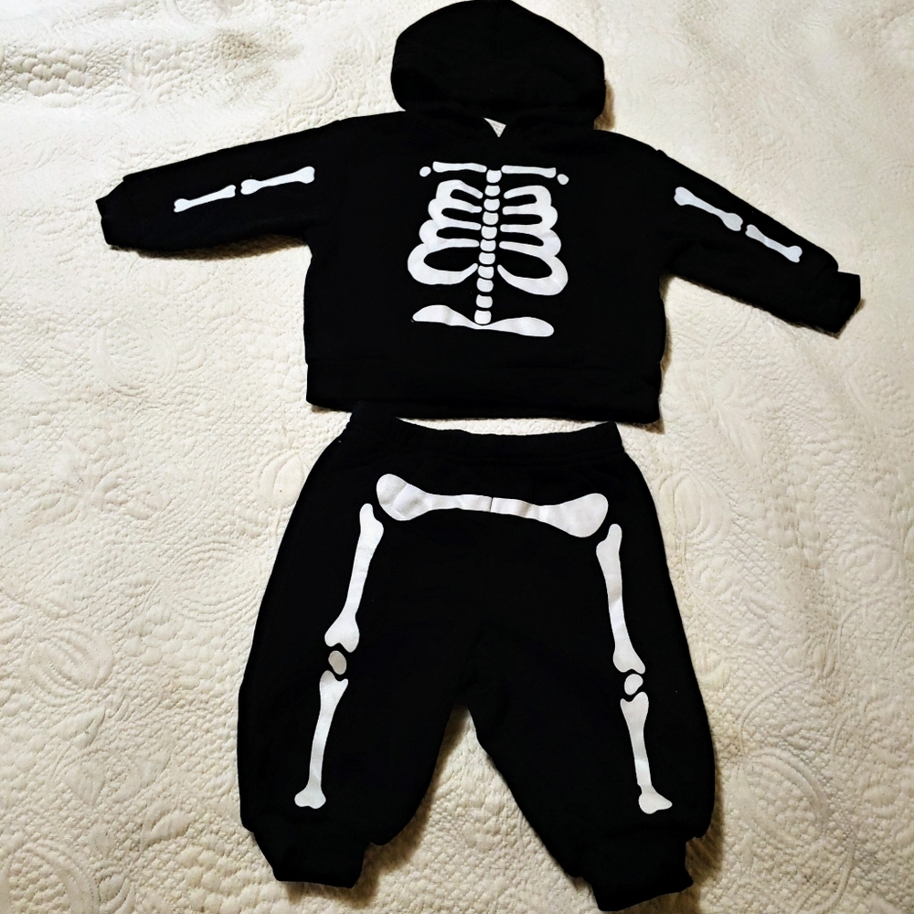 Miniwear 2 Price Sweat Suit - Halloween Skeleton